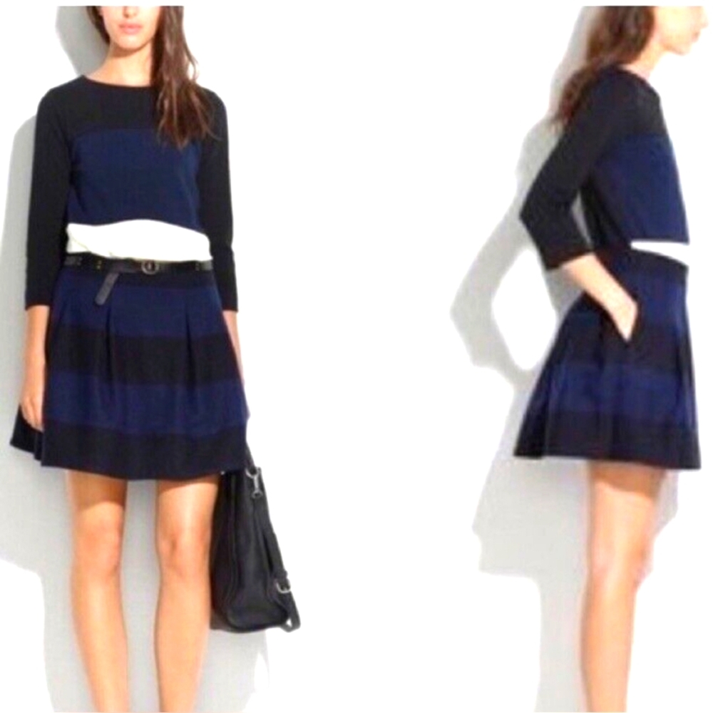 Madewell Women's Wool Stripe Skirt Size 6 Like New